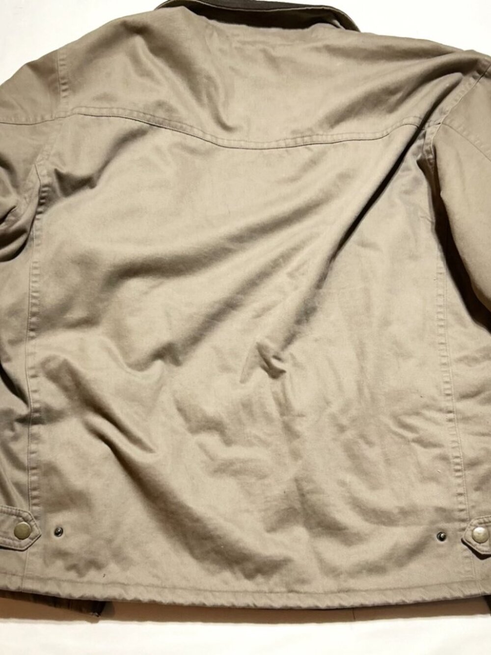 Vintage Aberdeen Authentic Canvas barn chore coat jacket;Leather Collar; XL; zip - Picture 2 of 15
